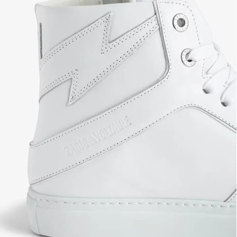 ZV1747 High Flash Sneakers high tops white New - Picture 5 of 15